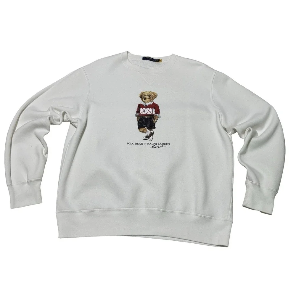 Polo Ralph Lauren Men's Polo Sport Preppy Bear Sweatshirt‎ Size XL 26 x 29